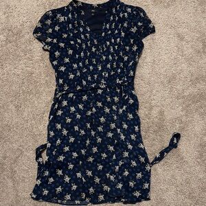 J.B.S. Navy Floral Print Mini Dress